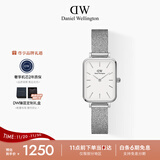丹尼尔惠灵顿（DanielWellington）DW小方表女表银色钢带全新简约白盘欧美手表生日礼物DW438