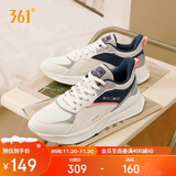 361°运动鞋男冬季皮革面防泼水休闲老爹通勤跑步鞋子男672336702F-1