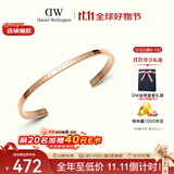 丹尼尔惠灵顿（DanielWellington）dw手镯女 经典玫瑰金大号开口手镯生日礼物送女友