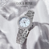 LOLA ROSE 罗拉玫瑰Golden Halo系列小金表女士轻奢手表节日礼物生日礼物女 LR4167-小银表（镶锆石）