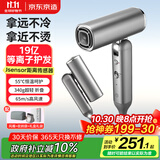 京东京造beauty高速吹风机折叠Fold银 19亿等离子吹风机家用静音负离子大功率护发电吹风筒生日礼物男