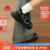 卡帕（Kappa）女鞋秋季运动鞋子女款厚底增高老爹鞋休闲跑步鞋女 黑色 39