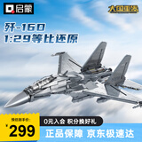 启蒙积木拼装玩具军事战斗机模型男孩生日礼物 歼-16D电子攻击机23036