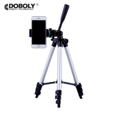 多宝莱 手机直播支架三角架懒人支架抖音相机录像视频自拍照户外桌面主播落地快手三脚架子火山小视频 小银色52cm（两配件）