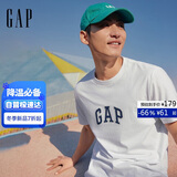 GAP男女装2025春季新款棉质字母logo短袖T恤常规上衣美版570044