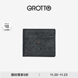 个乐经典羊皮短款钱包手工真皮多卡位卡夹卡包情侣礼物 经典黑（小男孩）