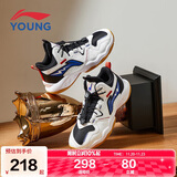 李宁童鞋儿童篮球鞋男大童减震回弹稳定支撑柔软运动鞋35YKBT090-11