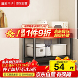 溢彩年华厨房置物架落地移动收纳架子锅架储物架层货架【40*40*45cm】6132