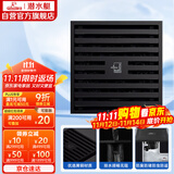 潜水艇（Submarine）BTK40-10黄铜烤漆黑色地漏卫生间淋浴大排量防臭地漏 移位40管径