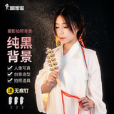 摄影怪兵器（hakutatz）专业直播黑色抠像布 加厚纯色绿幕背景布补光灯拍照摄影布便携式拍摄抖音录制视频幕布 3x3米