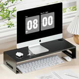 卓博显示器增高架金属架子电脑支架电脑桌面置物架CJ08黑色单层48cm