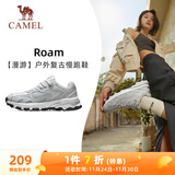 骆驼（CAMEL）漫游复古慢跑鞋女户外运动鞋子 K23S09L7014-1 奶白/椰灰39