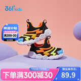 361°童鞋 儿童学步鞋夏季男女童软弹毛毛虫鞋运动宝宝鞋黑23