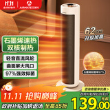 艾美特（AIRMATE）【超级单品】暖风机/石墨烯取暖器/电暖器/电热取暖器 家用全屋升温电暖气小型小太阳热风机 K72