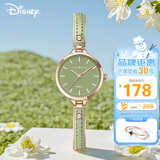 迪士尼（Disney）手表女款轻奢小众高颜值拼接式手链腕表女士防水小绿表生日送女生