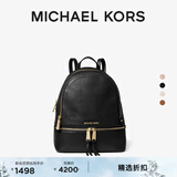 MICHAEL KORS迈克高仕 MK Rhea Zip 中号老花通勤包 黑色 001 中号