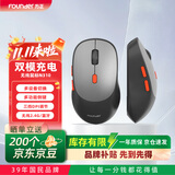方正（Founder）无线蓝牙双模充电鼠标 便携办公鼠标 人体工程学设计 适用台式机笔记本电脑【黑色】