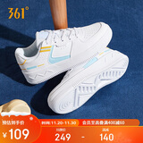 361°运动女鞋秋冬季情侣复古厚底增高小白休闲板鞋子女682116601F-2