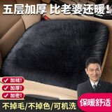 嘉柏兰汽车坐垫冬季毛绒三件套冬季保暖防寒加厚通用座椅垫后排汽车座垫 星空黑【前排单座1片】