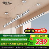 金贵夫人双杆晾衣架手摇式阳台升降晾衣杆家用晒衣架晒被子手动室内凉衣架 【高硬度碳钢】圆杆冰川银2.0米