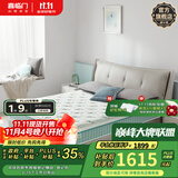 喜临门政府补贴进口乳胶软硬两睡厚垫抗菌防螨独立弹簧床垫席梦思光年 光年plus3.0+深睡曲线枕(一对) 1.8*2米
