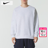 耐克（NIKE）卫衣男士25冬季新款运动服装休闲长袖针织圆领套头衫保暖外套 加绒内里/调色桦树色/晒图退5 L 【175】体重130~150斤左右