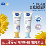 戴可思 婴童分龄奥拉氟倍护牙膏甜瓜味+甜橙味套装 含氟防蛀防龋