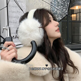 JAJALIN东北旅游白色毛绒耳罩女冬季可爱保暖防冻保暖耳捂耳包护百搭耳套