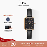 丹尼尔惠灵顿（DanielWellington）DW小方表手表女表黑色皮带简约黑盘欧美手表生日礼物DW435