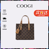 COOGI包包女款轻奢品牌女士斜挎手提托特包女情人节生日礼物送女友老婆 咖啡色