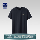 海澜之家（HLA）短袖T恤男冰爽棉撞色圆领凉感短袖男 藏青53 M 170/88A 推荐63-68kg