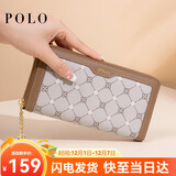 POLO手包女士钱包女长款卡包手拿包女多卡位钱夹印花女包生日礼物