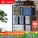 溢彩年华置物架落地货架多功能杂物架多层厨房储物架【层高可调90cm】2397