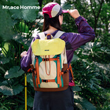 Mr.ace Homme大学生户外休闲旅行双肩包女大容量轻便通勤电脑包防水旅游背包男