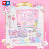 奥迪双钻（AULDEY）巴啦啦小魔仙手账DIY礼盒毛绒中性笔书签女孩文具过家家生日礼物