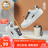 鸿星尔克男鞋秋季新款运动板鞋小白鞋子休闲厚底学生百搭板鞋51122101113