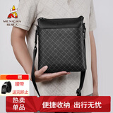 稻草人男士单肩包斜挎包老花纹印花日字包轻便通勤手机男包生日礼物