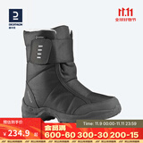 迪卡侬（DECATHLON）雪地鞋男女户外防水徒步东北雪地靴加厚保暖棉鞋SH100 女款 黑灰色（拍大一码） 37