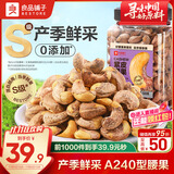 良品铺子 烘烤紫衣腰果500g 每日坚果干果家庭团购休闲零食量贩罐长辈送礼