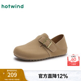 热风（Hotwind）【商场同款】女鞋通勤勃肯拖鞋2025年新款秋冬加绒百搭慵懒穆勒鞋 09灰色(全包两穿款)H15W25106 38