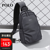 POLO胸包男士休闲单肩包耐磨腰包运动斜挎包男iPad包通勤小挎包