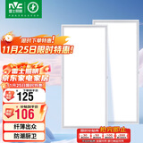 雷士照明（NVC）led集成吊顶厨卫格栅面板灯铝扣板平板卫生间雾银24W*2套装