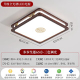 古镇灯具大全2025新款全屋客厅灯中式吸顶灯实木灯卧室灯中国风山 65*65cm三色调光108.瓦