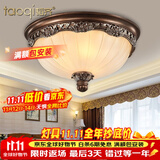 韬齐 欧式吸顶灯客厅现代简约主卧室灯美式阳台灯具 J2003-中号 直径35CM 配单色LED灯泡