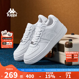 KAPPA卡帕男鞋板鞋男秋冬新款厚底小白鞋子男百搭休闲鞋情侣跑步运动鞋 鹭羽白 41