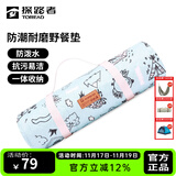 探路者（TOREAD）野餐垫防潮地垫加厚户外野营装备露营垫便携折叠露营必备垫子 新款-冰川蓝 均码