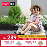 曼龙扭扭车1-3-6岁防侧翻大人可坐儿童溜溜车音乐摇摇车 莫奈灰