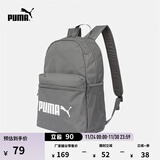 彪马（PUMA）通勤旅行大容量双肩背包男女同款学生印花书包077482 石灰色-03 OSFA/均码
