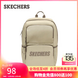 斯凯奇（Skechers）双肩包男女同款学生经典红色书包时尚大容量休闲运动旅行通勤背包 小鹿绒色/01BM