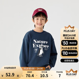 巴拉巴拉童装儿童卫衣秋冬2024男童女童圆领套头摇粒绒上衣潮208424121216